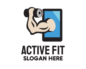 Mobile Fitness Smartphone logo design