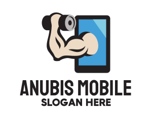 Mobile Fitness Smartphone logo design