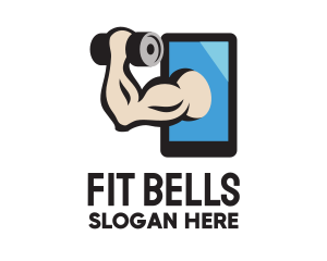 Mobile Fitness Smartphone logo design