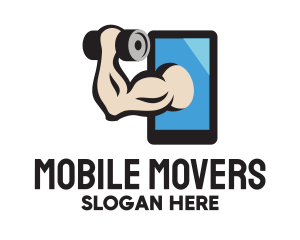 Mobile Fitness Smartphone logo design