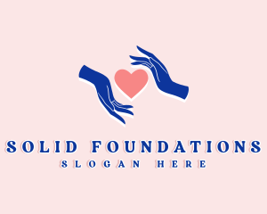 Heart Foundation Hand logo design