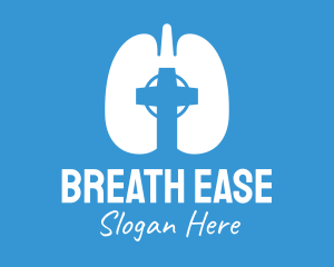 Respiratory Lung Crucifix logo design