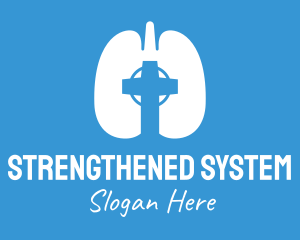 Respiratory Lung Crucifix logo design