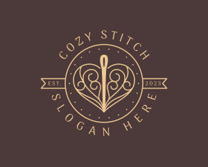 Classy Heart Needle  logo design