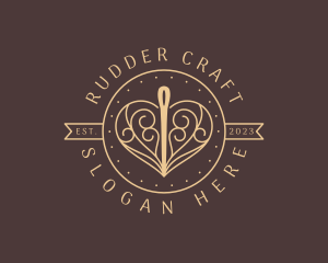 Classy Heart Needle  logo design