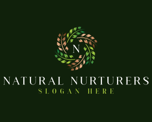 Organic Leaf Plant logo design