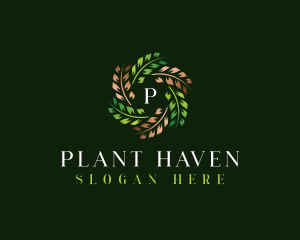 Organic Leaf Plant logo design