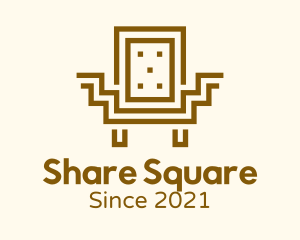 Geometric Square Chair logo design