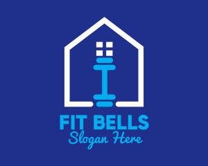 Home Gym Dumbbell  logo design