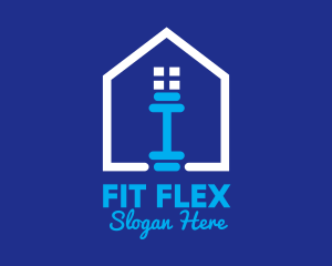 Home Gym Dumbbell  logo design