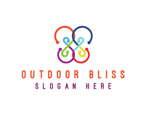 Butterfly Outdoor Hook  logo design