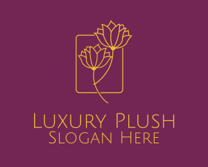 Golden Flower Spa logo design