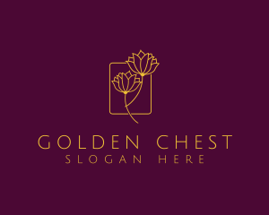 Golden Flower Spa logo design