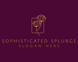 Golden Flower Spa logo design