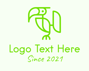 Monoline Toucan Bird  logo