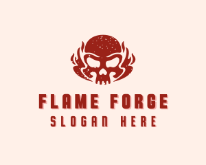 Fire Skull Flame logo design