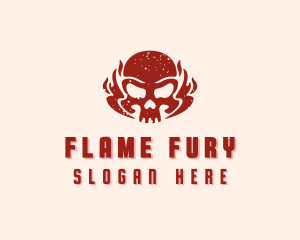 Fire Skull Flame logo design