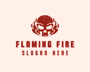 Fire Skull Flame logo design