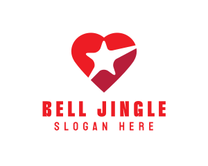 Red Heart Star logo design