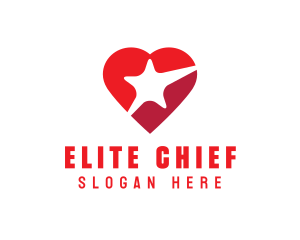 Red Heart Star logo design