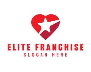 Red Heart Star logo design