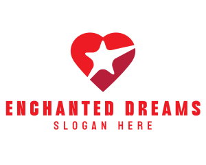 Red Heart Star logo design