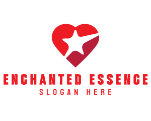 Red Heart Star logo design