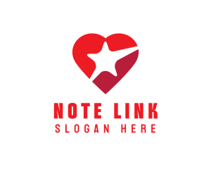 Red Heart Star logo design