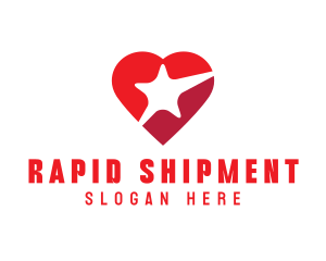 Red Heart Star logo design