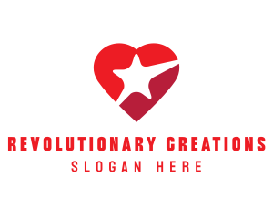 Red Heart Star logo design