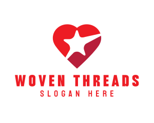 Red Heart Star logo design