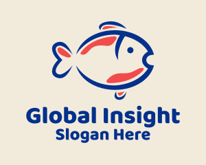 Carp Fish Aquarium Logo