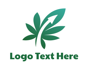 Gradient Cannabis Arrow logo