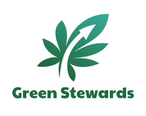 Gradient Cannabis Arrow logo design