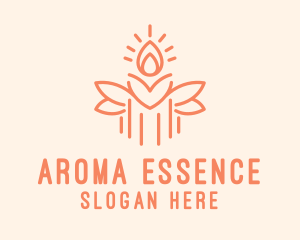 Organic Aroma Candle  logo design