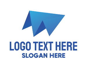 Blue Airplane Origami logo