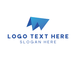 Blue Airplane Origami logo