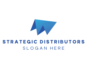 Blue Airplane Origami logo