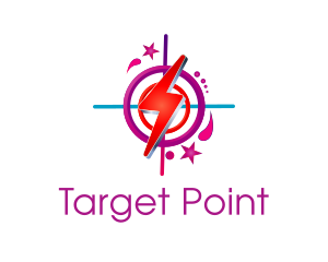 Gradient Thunder Target logo design