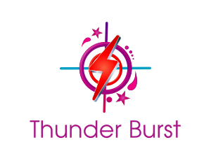 Gradient Thunder Target logo design