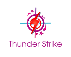 Gradient Thunder Target logo design