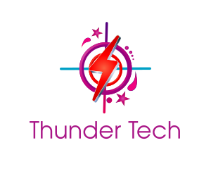 Gradient Thunder Target logo design