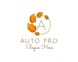 Organic Dry Leaves Flower  logo