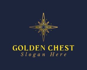 Golden Star Compass logo design