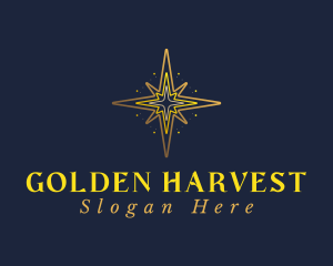 Golden Star Compass logo design