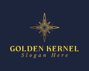 Golden Star Compass logo design