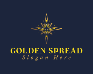 Golden Star Compass logo design