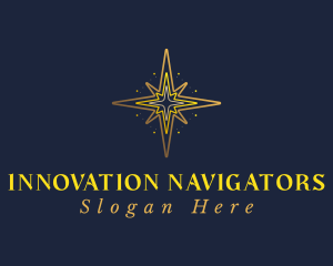 Golden Star Compass logo design