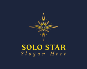 Golden Star Compass logo design