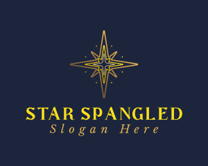 Golden Star Compass logo design